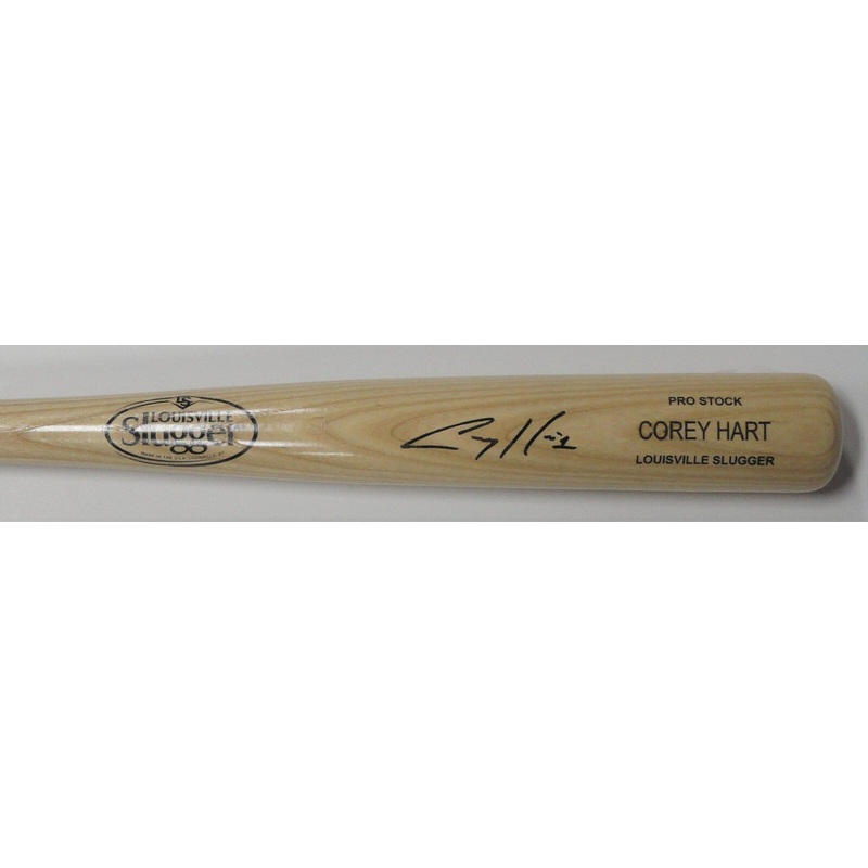 Brewers COREY HART Signed Louisville Slugger Name Engraved Blonde Bat AUTO – JSA
