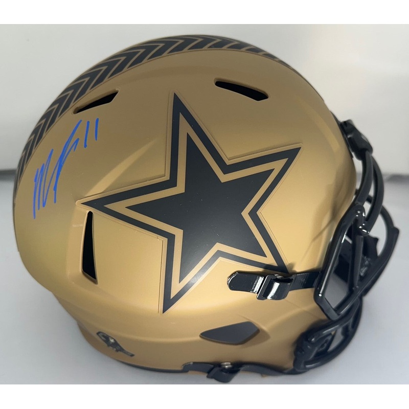 Cowboys MICAH PARSONS Signed Full Size SALUTE Replica Speed Helmet AUTO – FAN