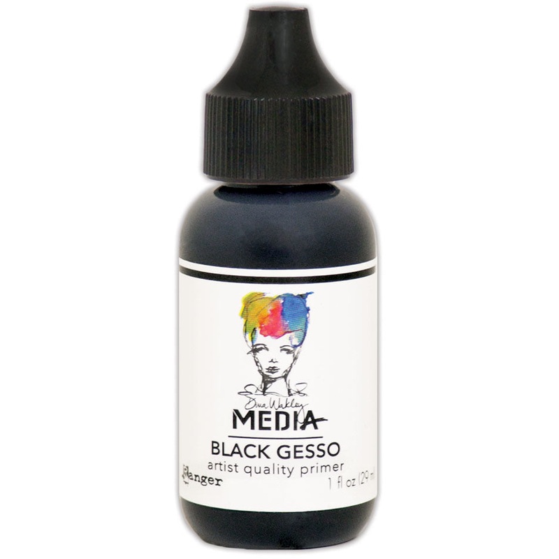 Dina Wakley Ranger Media Gesso, Black (1oz)