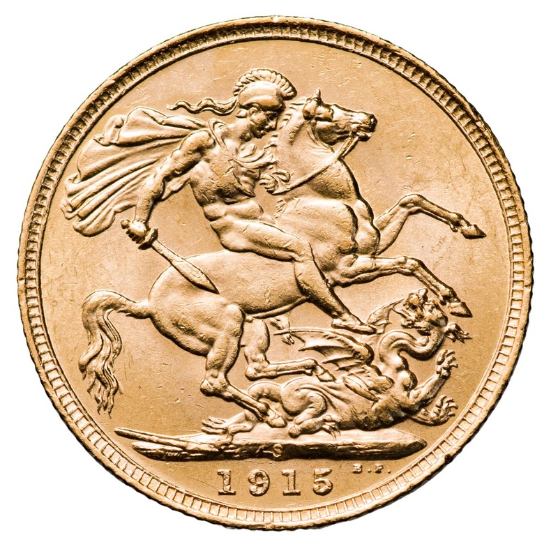 George V 1915S Gold Sovereign Extremely Fine-Uncirculated