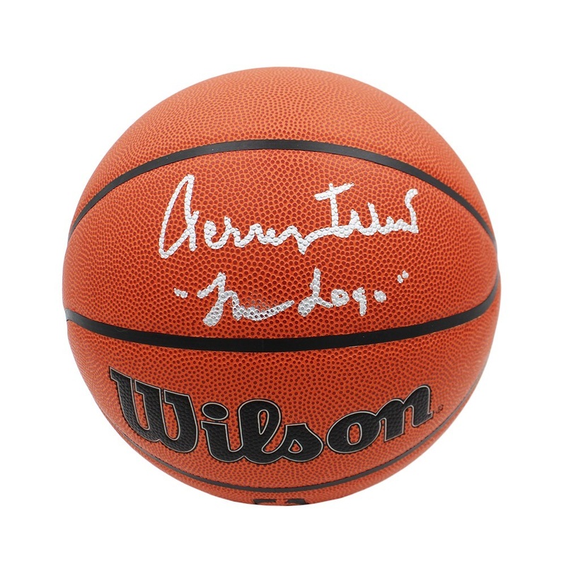 Jerry West Signed Los Angeles Lakers Wilson NBA Basketball with The Logo