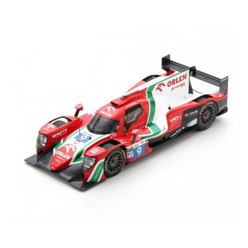 Oreca 07 – Gibson No.9 PREMA ORLEN Team – 2nd LMP2 class 24H Le Mans 2022 – R. Kubica – L. Deltraz – L. Colombo.  With Acrylic Cover – 1:18 Scale Resin Model Car