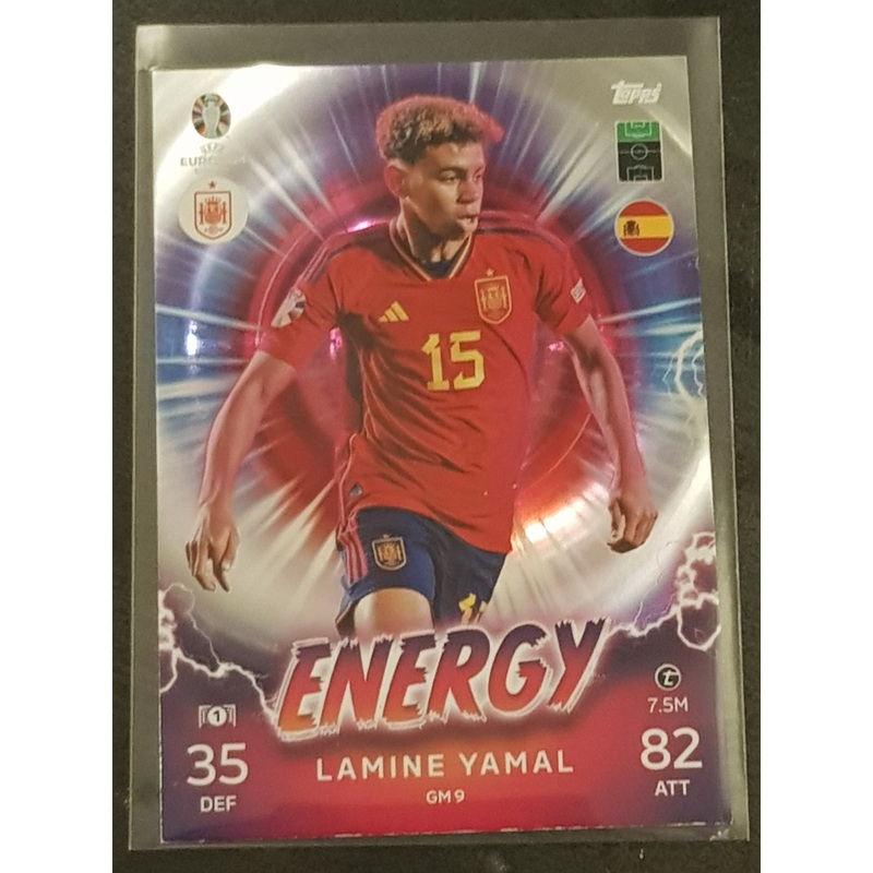 Topps Match Attax UEFA Euro 2024 Lamine Yamal Energy #GM9 Rookie Card