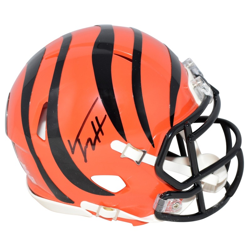 TREY HENDRICKSON SIGNED CINCINNATI BENGALS SPEED MINI HELMET BECKETT