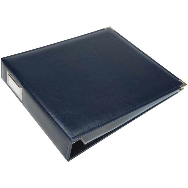 We R Classic Leather D-Ring Album 12X12 Navy
