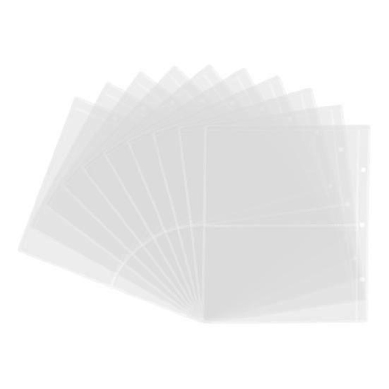 10Pcs Portable Paper Money Pages Water Proof Fashion Paper Money Album Loose-leaf  Inside Page