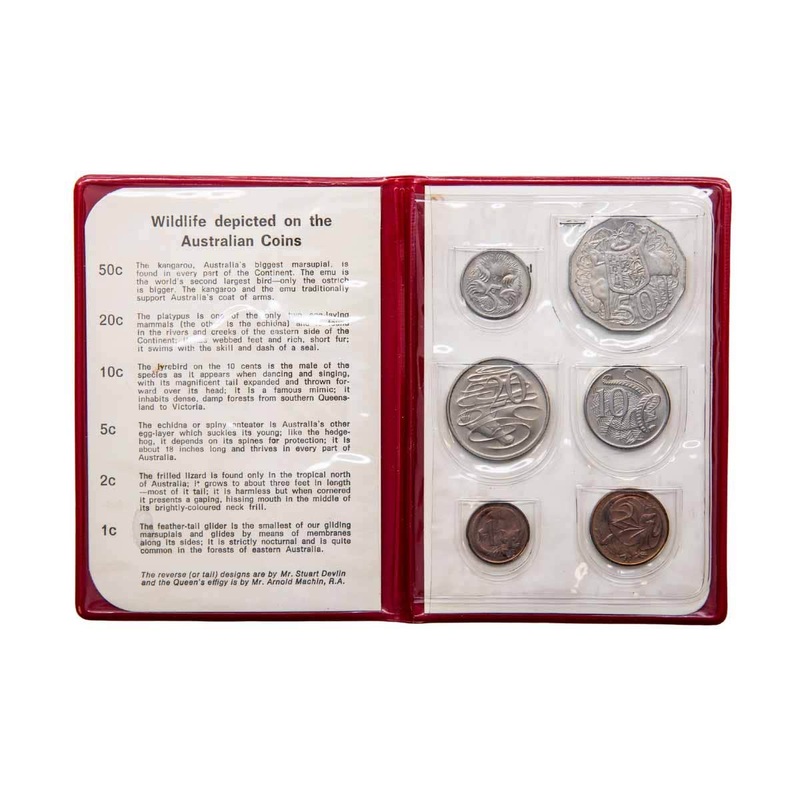 Australia 1969 Mint Set Red Wallet