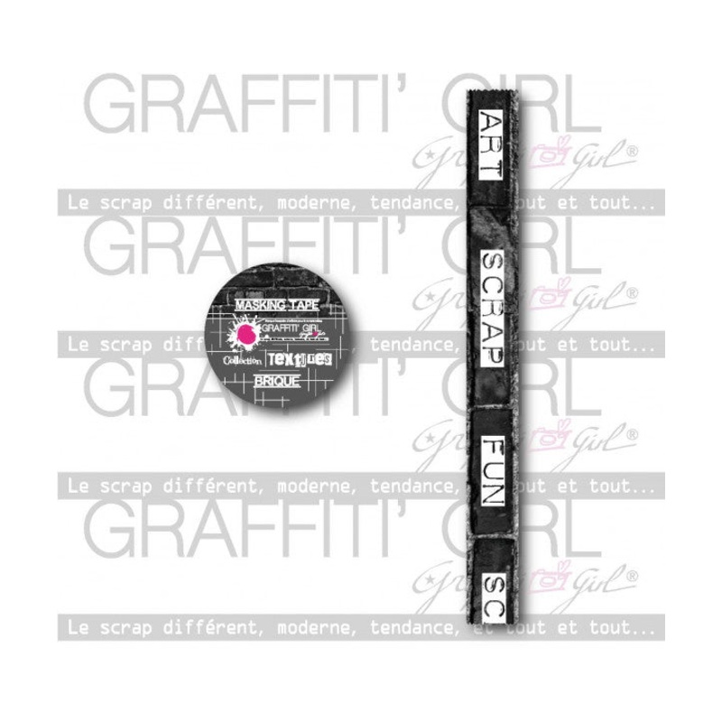 Graffiti Girl washi tape Brique