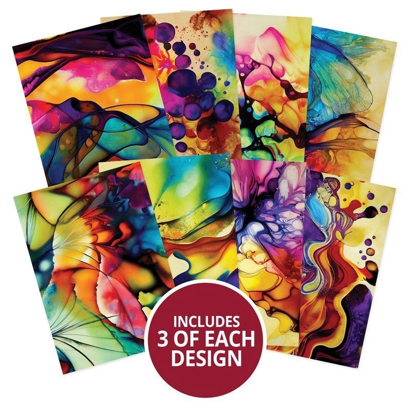 HUNKYDORY CRAFTS Adorable Scorable Pattern Packs – Rainbow Inks