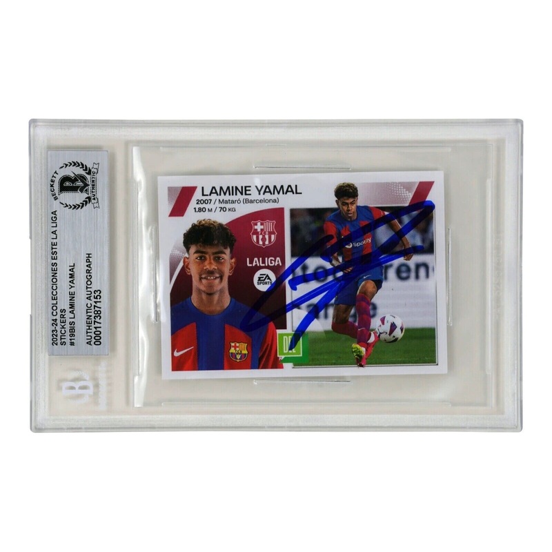 Lamine Yamal Signed 2023-24 Panini Este La Liga Rookie Sticker – BGS Authentic
