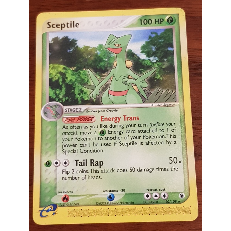 Pokemon EX Ruby and Sapphire Sceptile #20/109 Non-Holo Trading Card