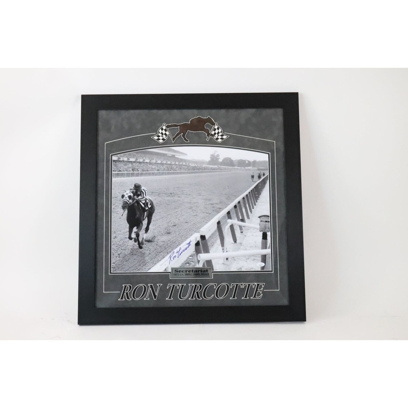Ron Turcotte Secretariat Autographed 16×20 Framed Photo