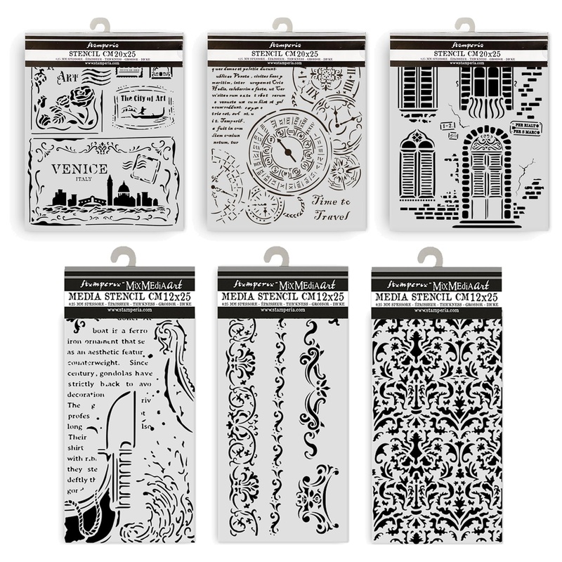 Stamperia Venice City of Art Thick Stencil Bundle
