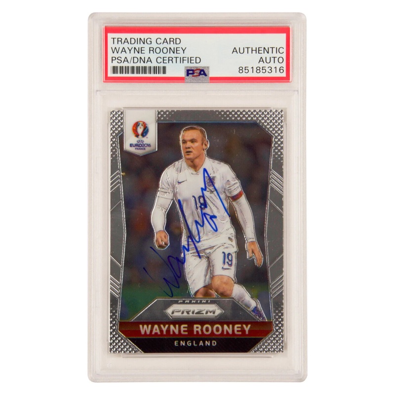 Wayne Rooney Signed 2016 Panini Prizm UEFA Euro Competitions – PSA Authentic