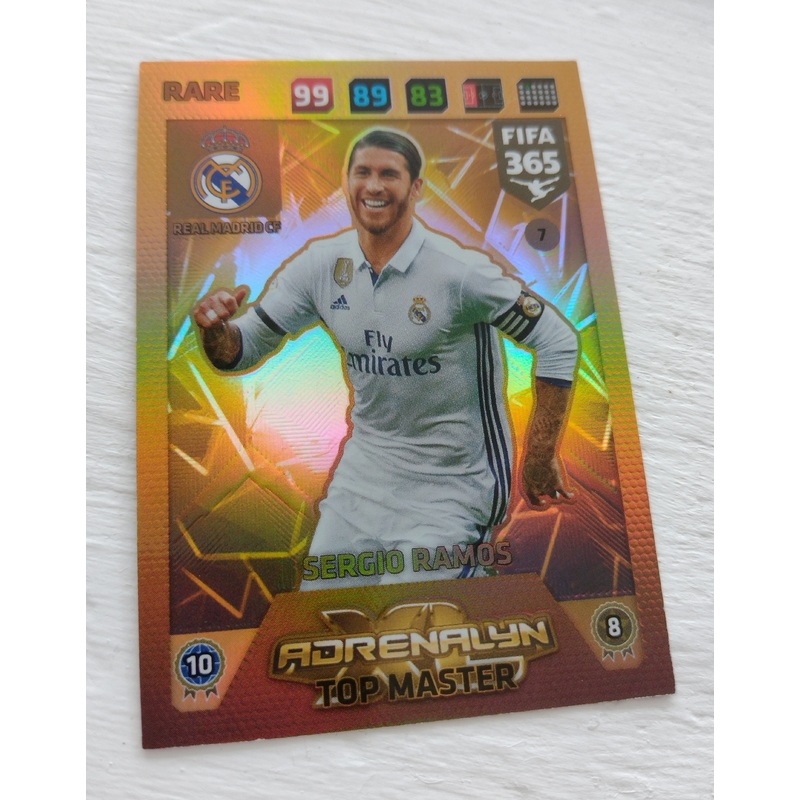 2018 Panini Adrenalyn FIFA 365 Sergio Ramos Top Master #7 Trading Card