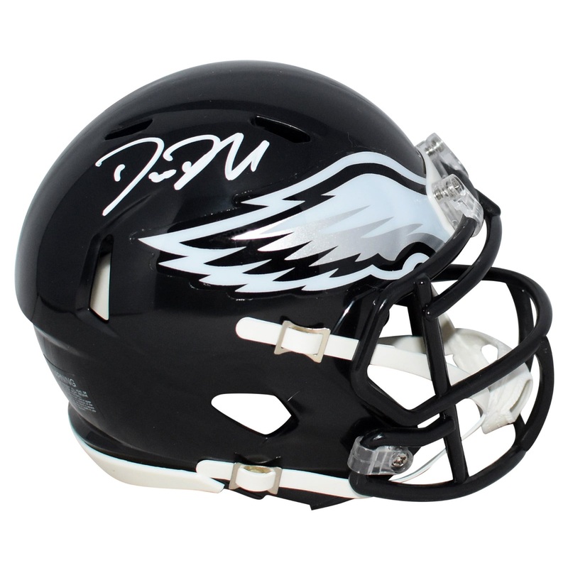 BIG DOM DISANDRO SIGNED PHILADELPHIA EAGLES BLACK SPEED MINI HELMET BECKETT