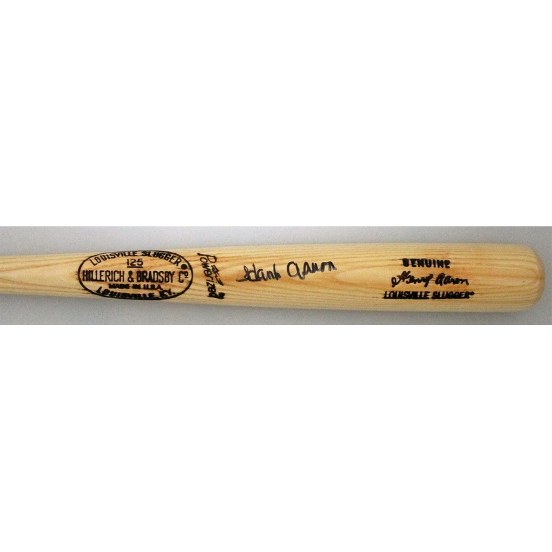 Braves HANK AARON Signed Louisville Slugger Game Model Bat AUTO #2 HOF ’82 – JSA