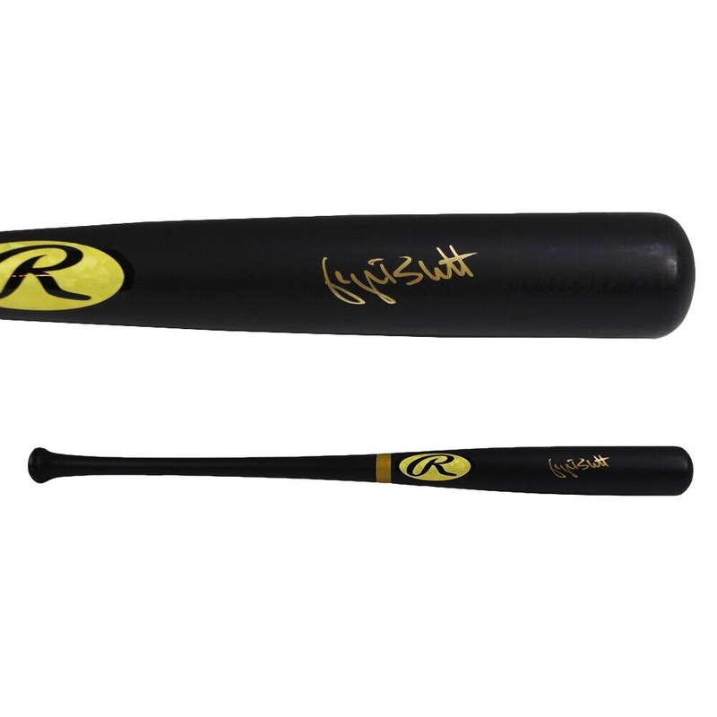 George Brett Signed Kansas City Royals Rawlings Black Matte MLB Bat