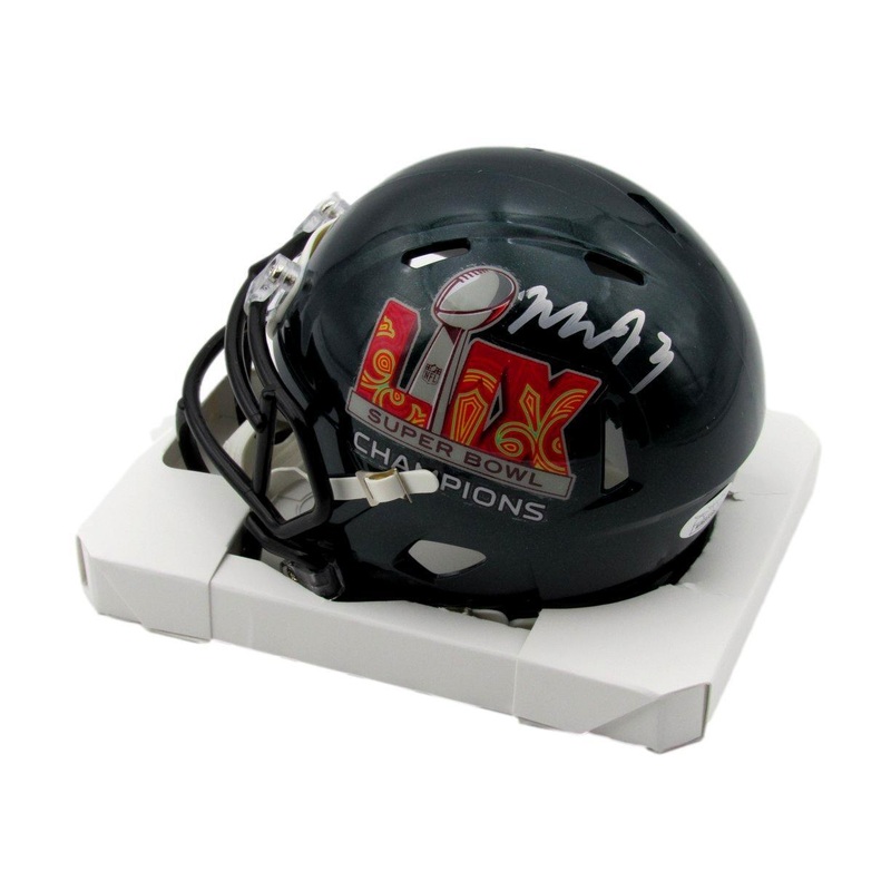 Milton Williams Eagles Autographed Super Bowl LIX Champion Mini Helmet JSA 94713