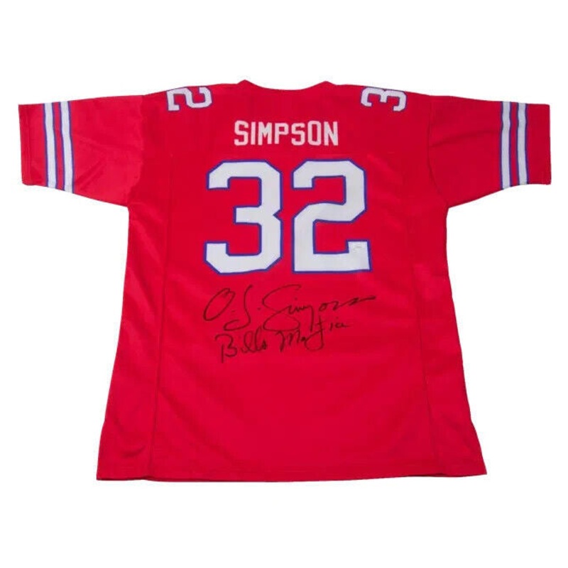 OJ Simpson Signed Buffalo Bills Football Jersey Inscribed Bills Mafia with JSA