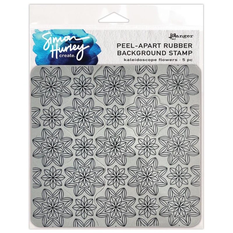 Simon Hurley create. Cling Stamps 6X6 Kaleidoscope Flowers