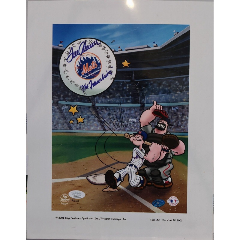 Tom Seaver Autographed New York Mets Popeye Art 11×14 Photo