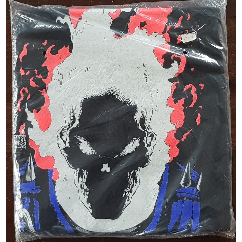 1992 Ghost Rider Glow in the Dark Comic Images T-shirt M Black (Vtg)