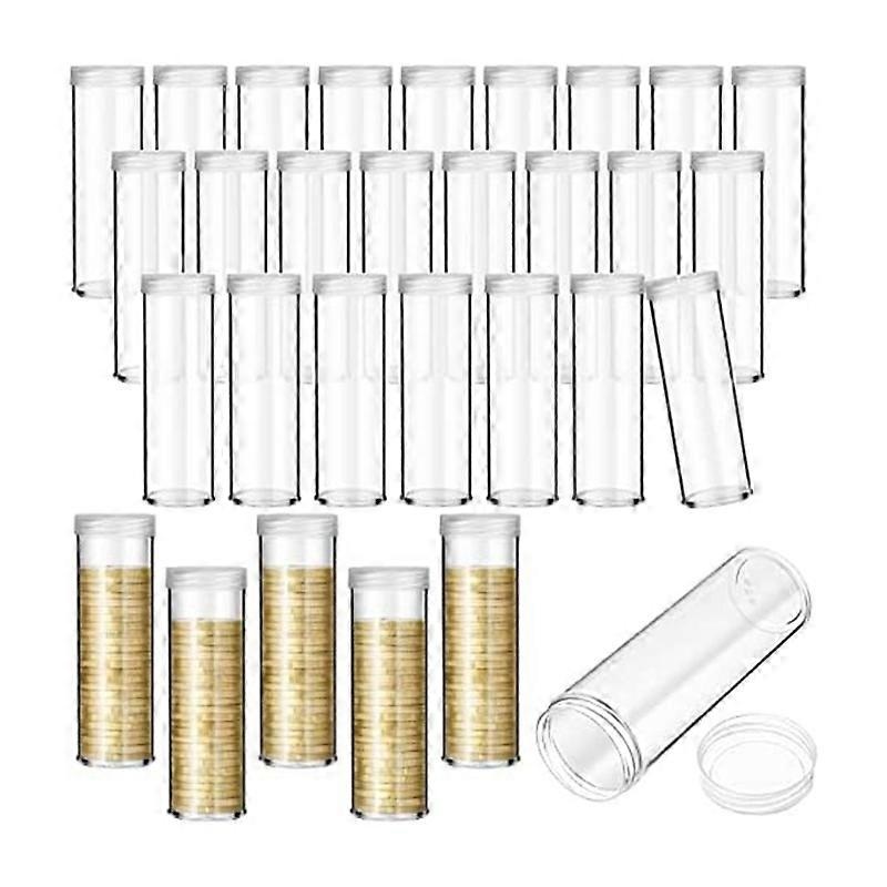 30Pieces Coin Storage Tube Penny Coin Tube Coin Organizer