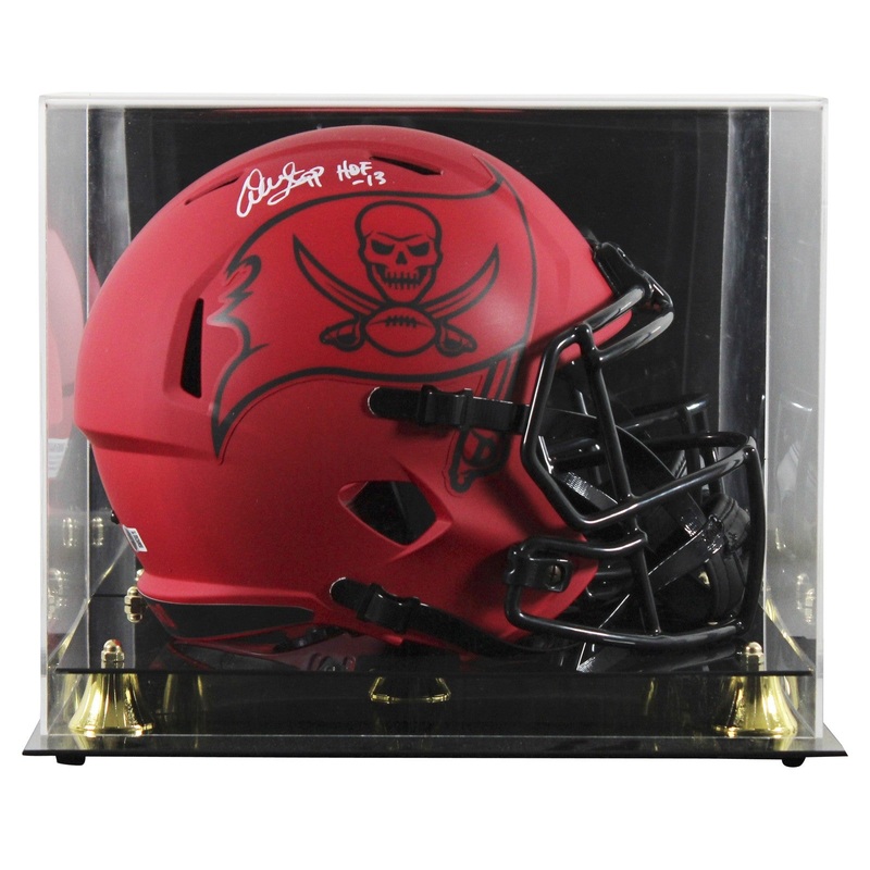 Bucs Warren Sapp HOF 13 Signed Rave Full Size Speed Rep Helmet W/ Case BAS Wit