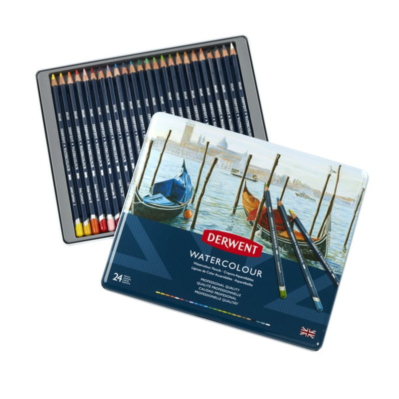 Derwent Watercolor Pencil Sets, 24-Color Set