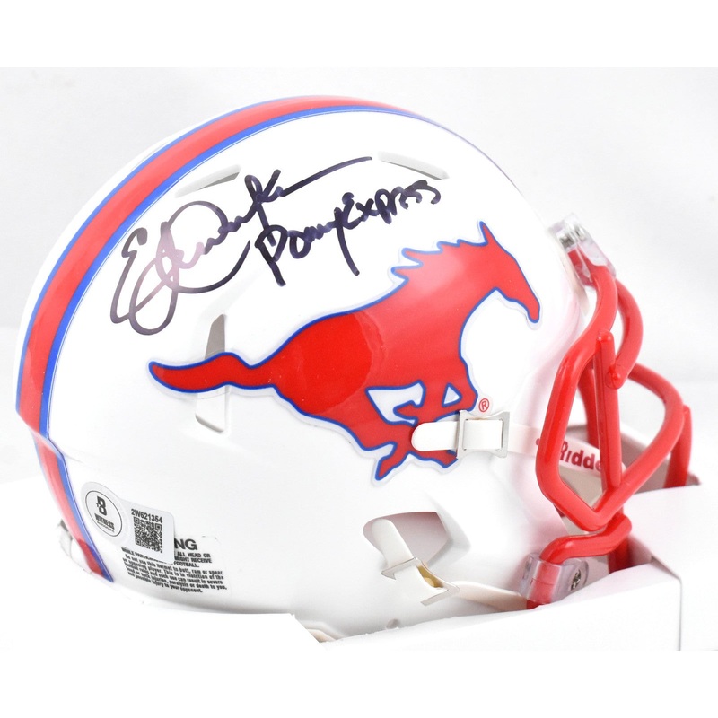 Eric Dickerson Autographed SMU Speed Mini Helmet Pony Express – Beckett W Holo