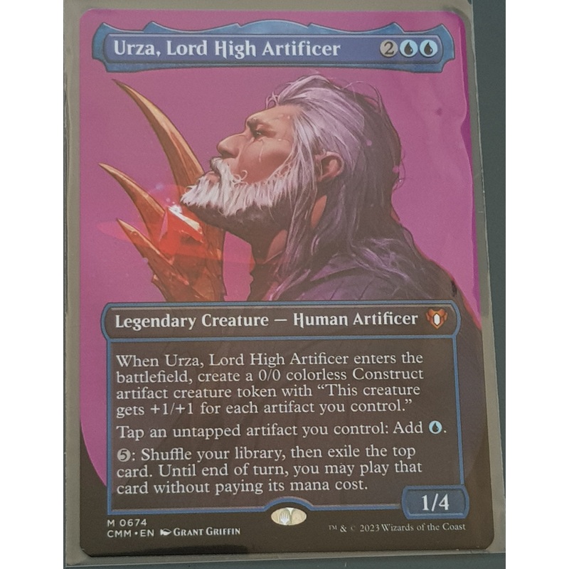 Magic the Gathering Commander Masters Urza Lord High Artificer #674 (Extended Art) Trading Card