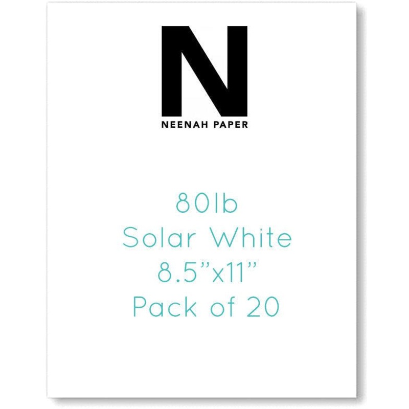 Neenah 80lb Classic Crest Cardstock 8.5X11 – 20 Sheets
