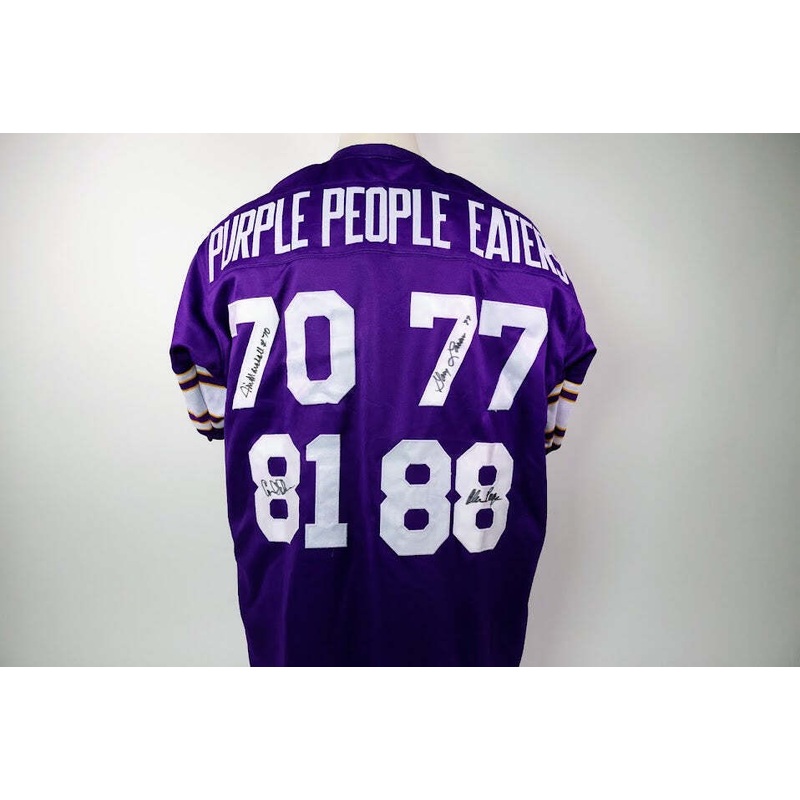 Purple People Eaters Signed Vikings Custom Jersey