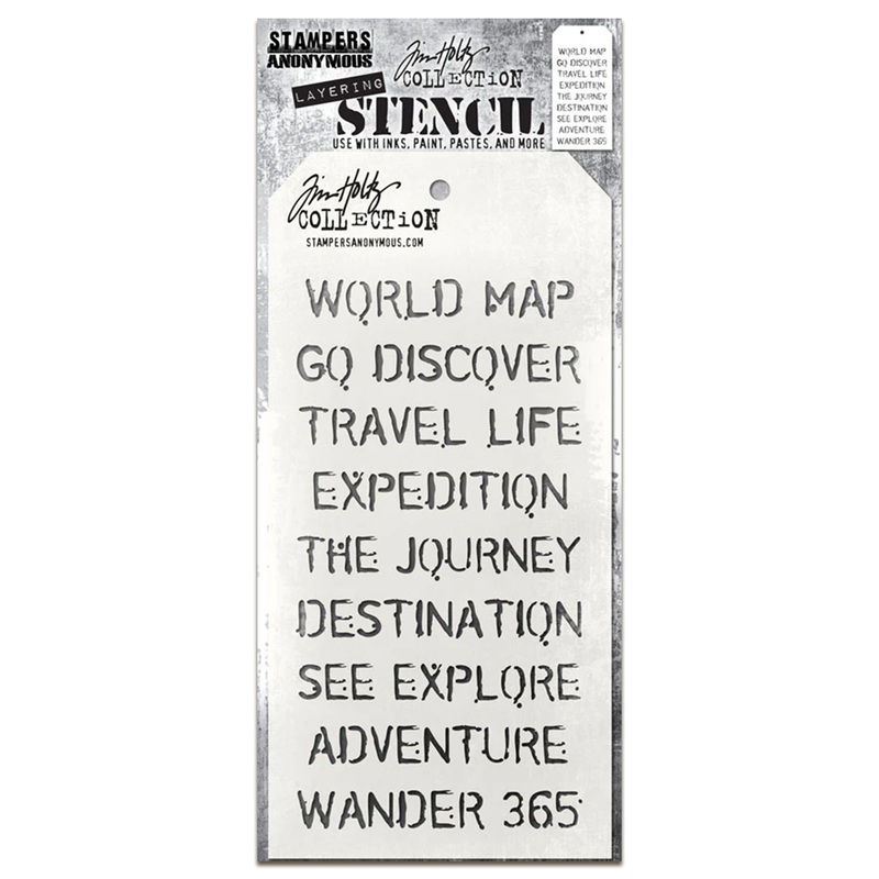 Stampers Anonymous Traveler Tim Holtz Layering Stencil