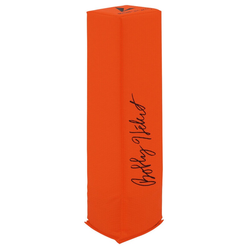 Bobby Hebert (SAINTS) Signed BSN Orange Endzone Football Pylon – (SCHWARTZ COA)