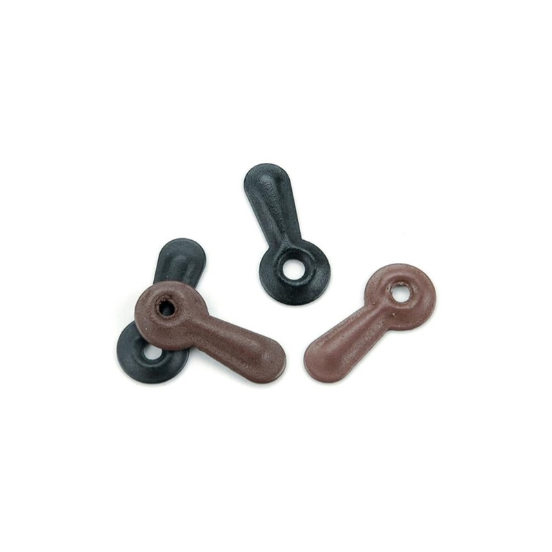 Creative Impressions – Painted Metal Turn Mounts 50/Pkg Matte Black & Brown
