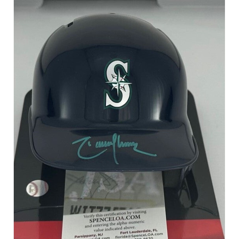 Mariners Hall of Famer RANDY JOHNSON Signed Rawlings Mini Helmet AUTO – JSA