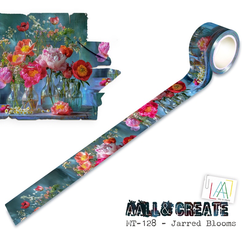 #MT-128 – Washi Tape – Jarred Blooms (Layer-It-Up!)