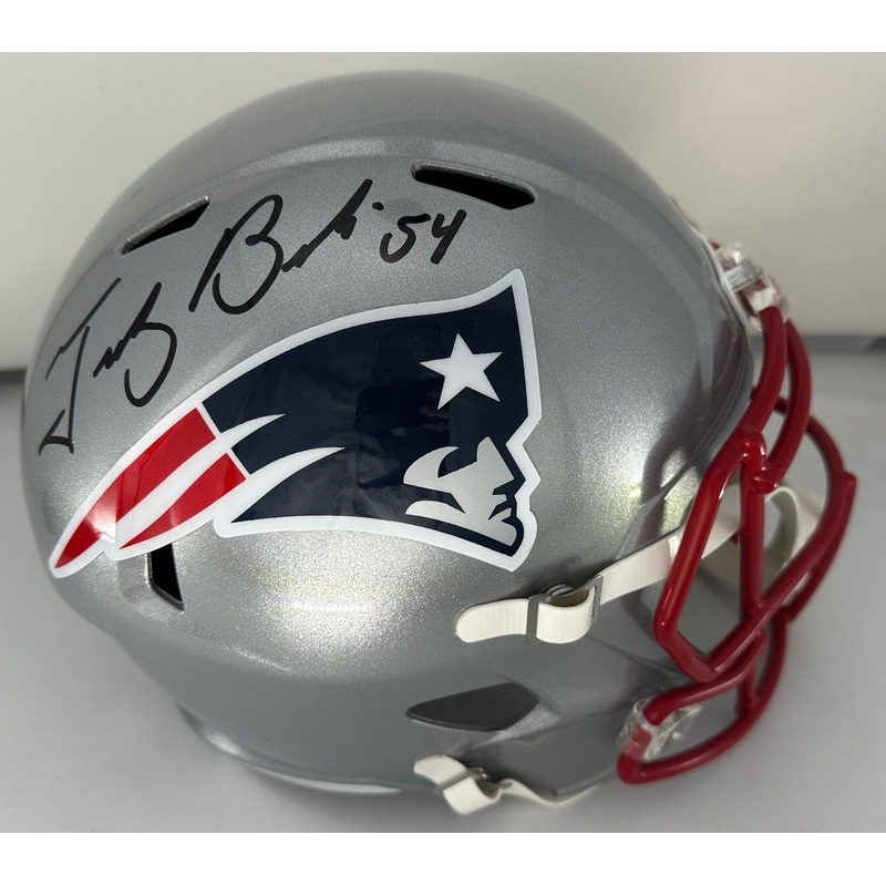 Patriots SB Champ TEDDY BRUSCHI Signed Full Size Replica Speed Helmet AUTO – BAS