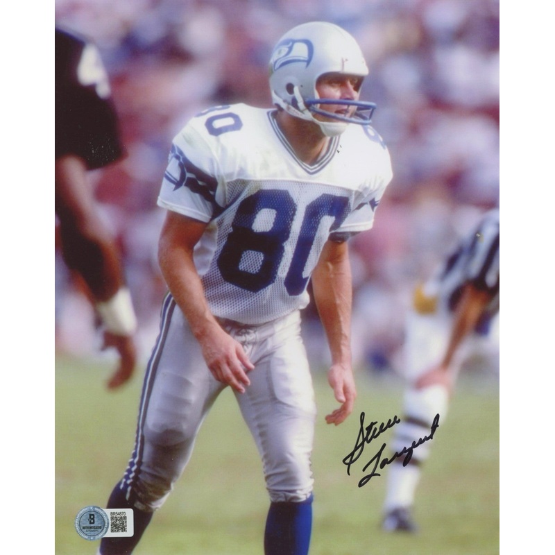 Seahawks Steve Largent Authentic Signed 8×10 Photo Autographed BAS #BR54870