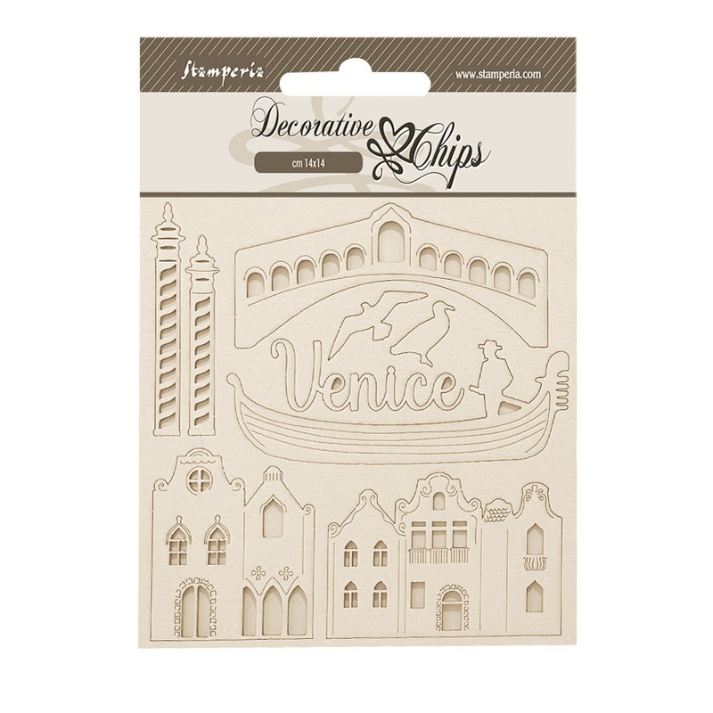 Stamperia Venice City of Art Decorative Chips Elements
