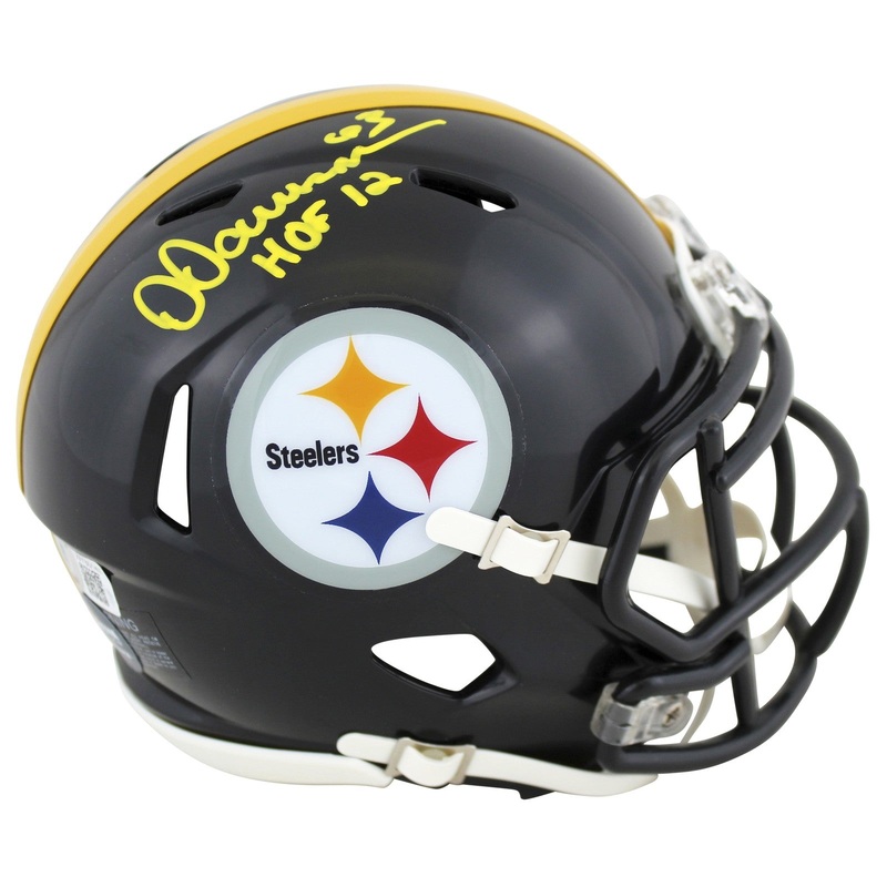 Steelers Dermontti Dawson HOF 12 Authentic Signed Speed Mini Helmet BAS Wit