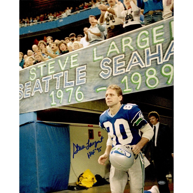 Steve Largent Autographed 16×20 Photo Seattle Seahawks HOF ’95 MCS Holo #68119