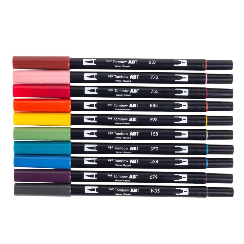 Tombow Dual Brush Pens 10/Pkg Nineties