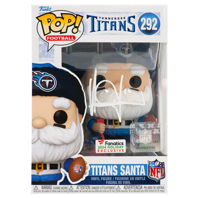 Vince Young Signed Tennessee Titans SANTA Funko Pop Doll #292 – (SCHWARTZ COA)
