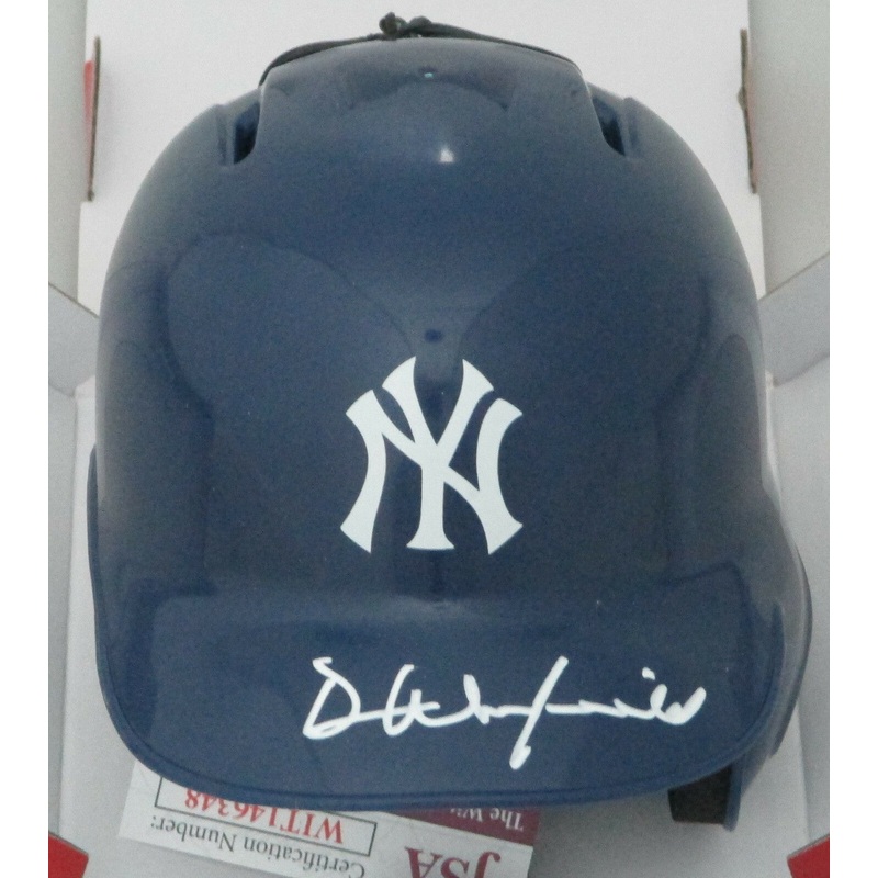 Yankees Hall o Famer DAVE WINFIELD Signed Baseball Rawlings Mini Helmet AUTO JSA