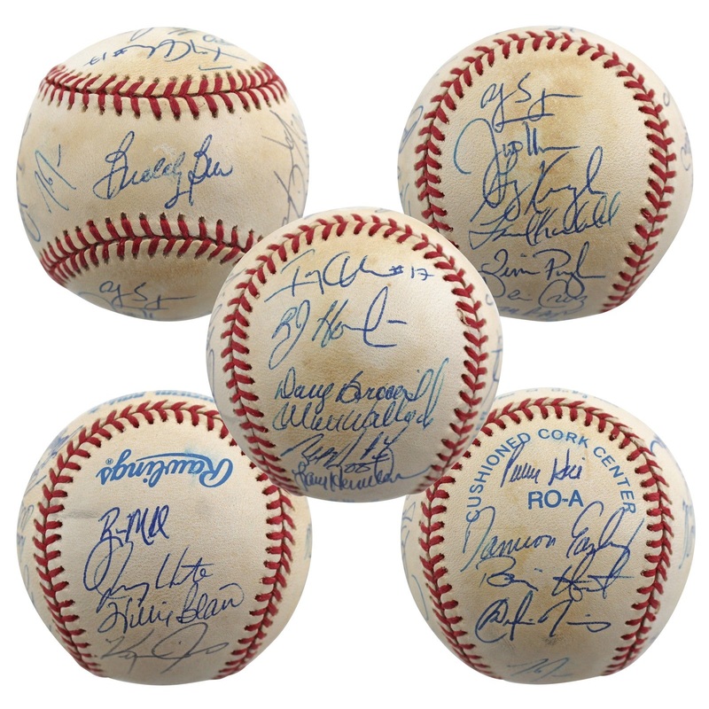 1997 Tigers (23) Herndon, Bell, Easley +20 Signed Oal Baseball BAS #AA03199