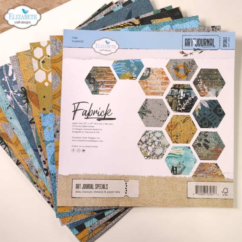 Elizabeth Craft Designs – 12 x 12 Paper Pack – Fabrick