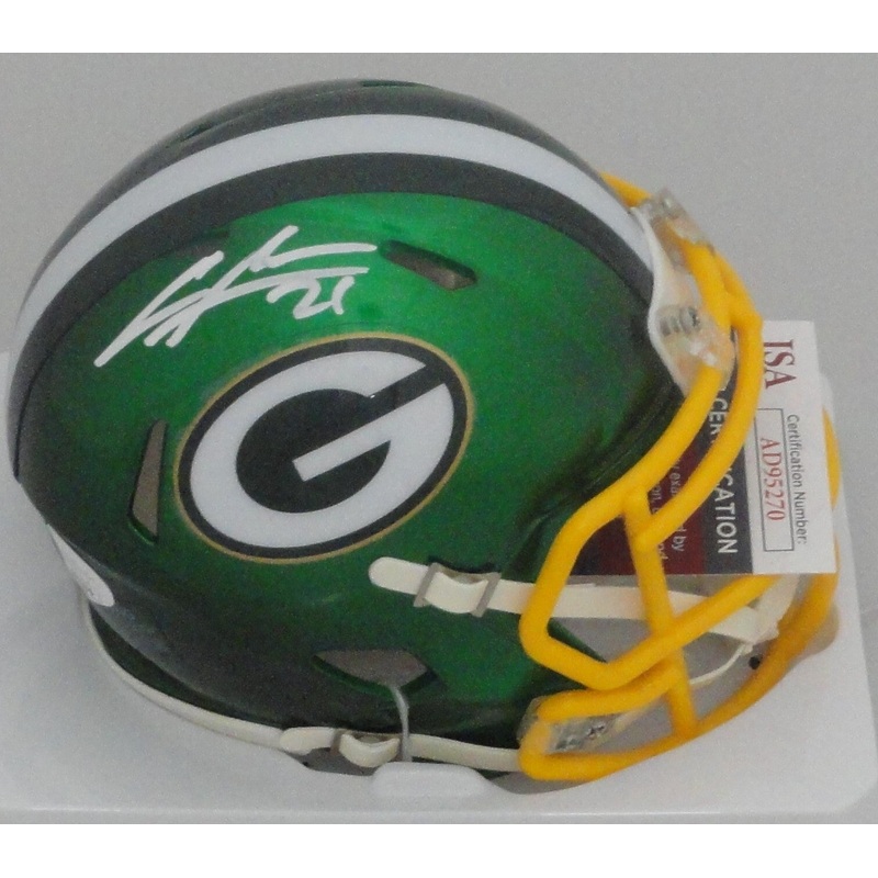 GB Packers CHARLES WOODSON Signed Riddell FLASH Speed Mini Helmet AUTO – JSA